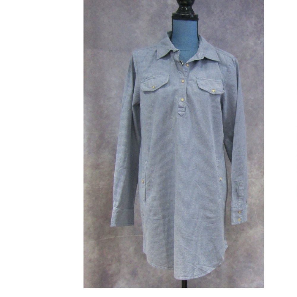 NEW Tommy Hilfiger Blue Pinstriped Shirt Dress